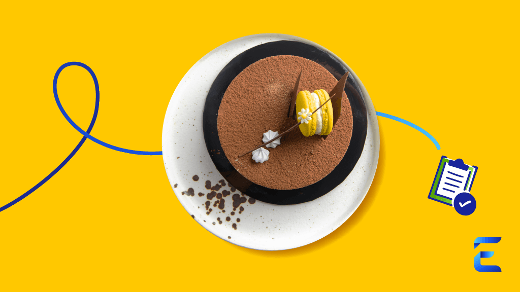 stock image of a cake on illustrated background
